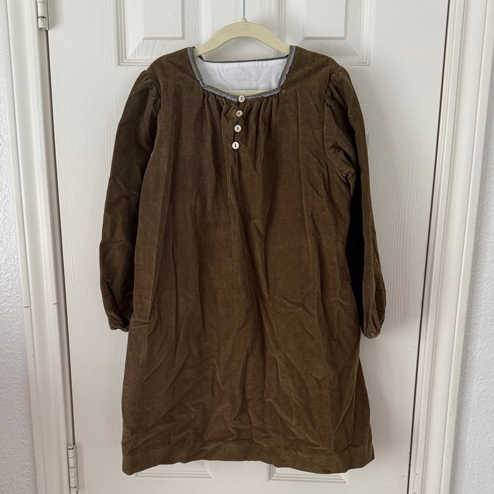 Papo d'Anjo Brown Corduroy Dress